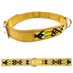 80cm Hand Made Embroidered Leather Mexican Dog Collar XL (63-73cm neck)