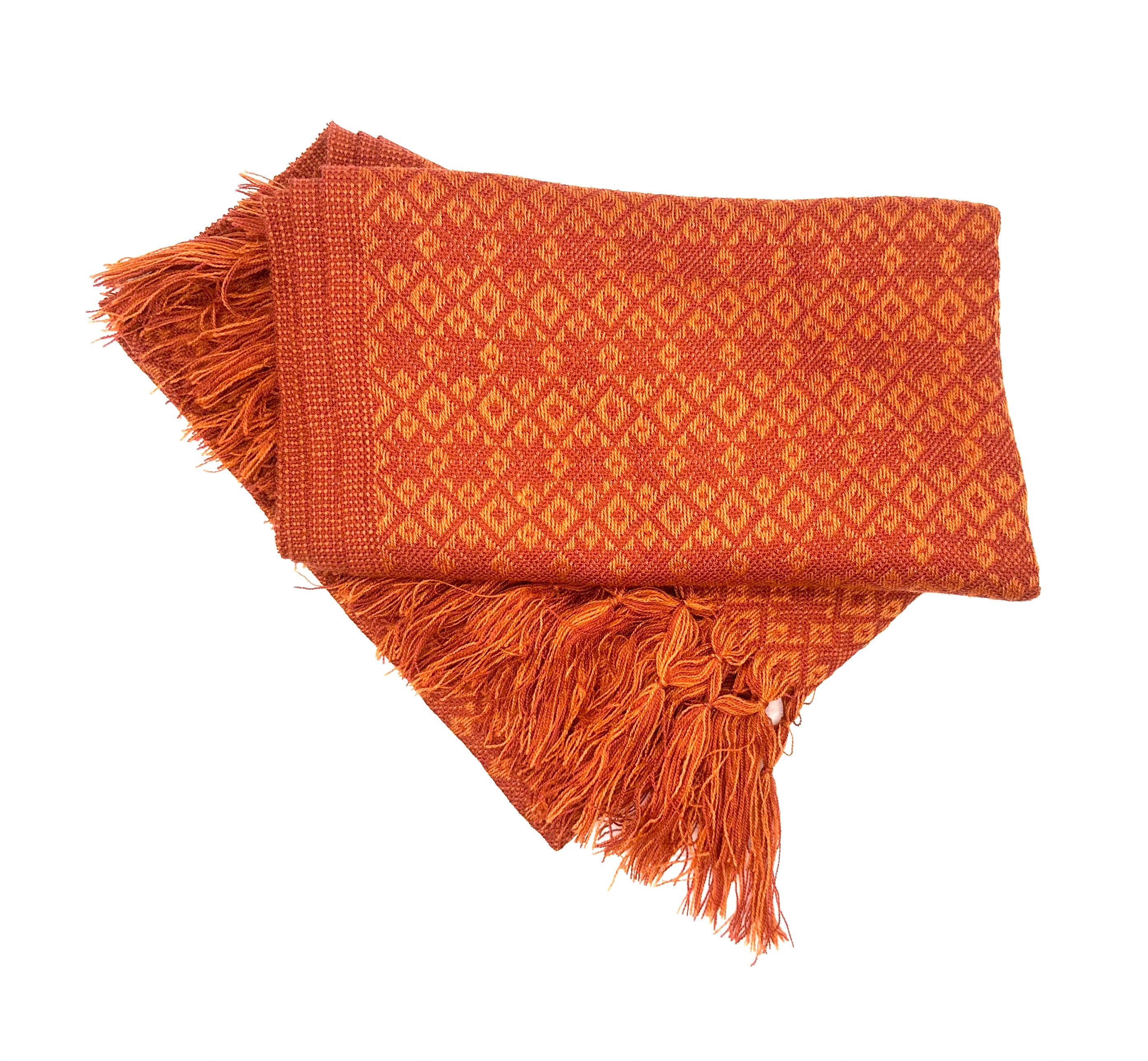 Diamond Pattern Classic Artisanal Mexican Rebozo Shawl (195cmx67cm)