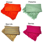 Diamond Pattern Classic Artisanal Mexican Rebozo Shawl (195cmx67cm)