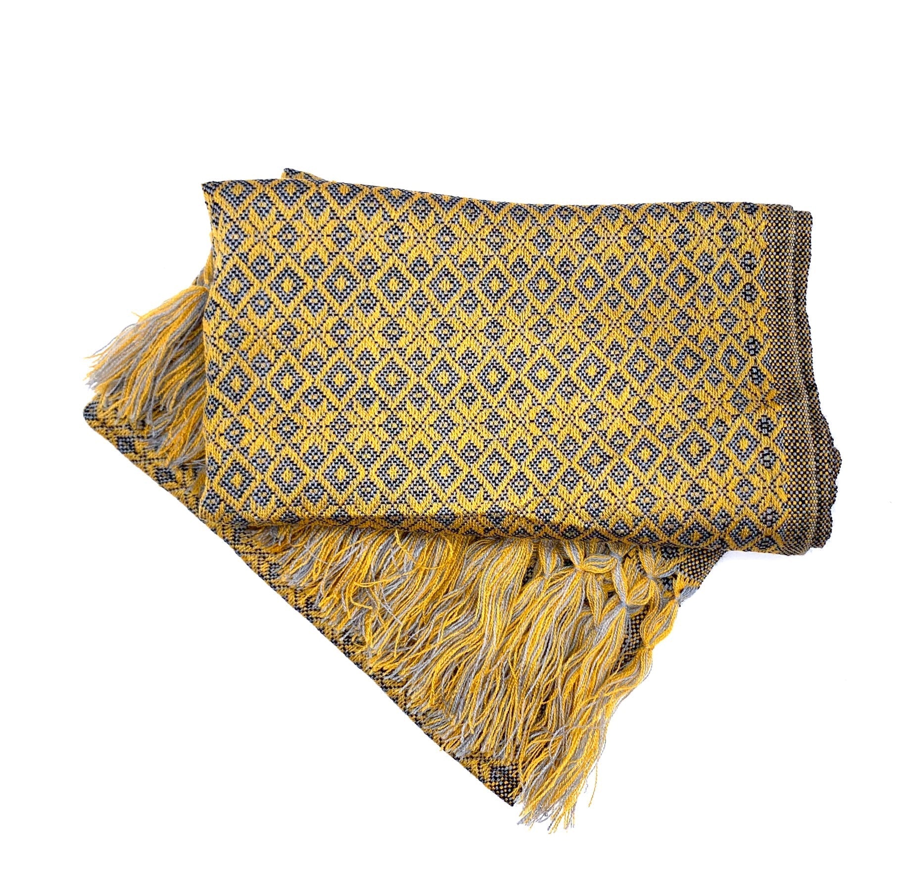 Diamond Pattern Classic Artisanal Mexican Rebozo Shawl (195cmx67cm)