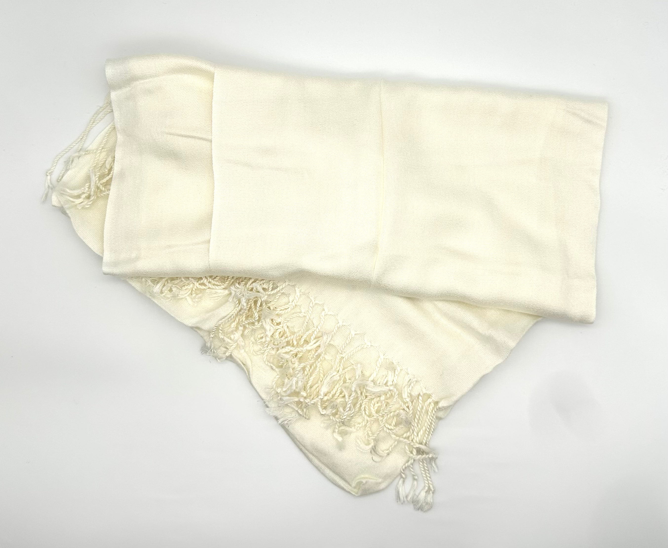 (End of line) Pashmina/Scarf 170cmx65cm - White