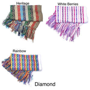 Multicolour Classic Artisanal Mexican Rebozo Shawl (195cmx67cm)