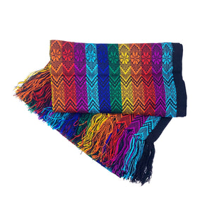 Multicolour Classic Artisanal Mexican Rebozo Shawl (195cmx67cm)