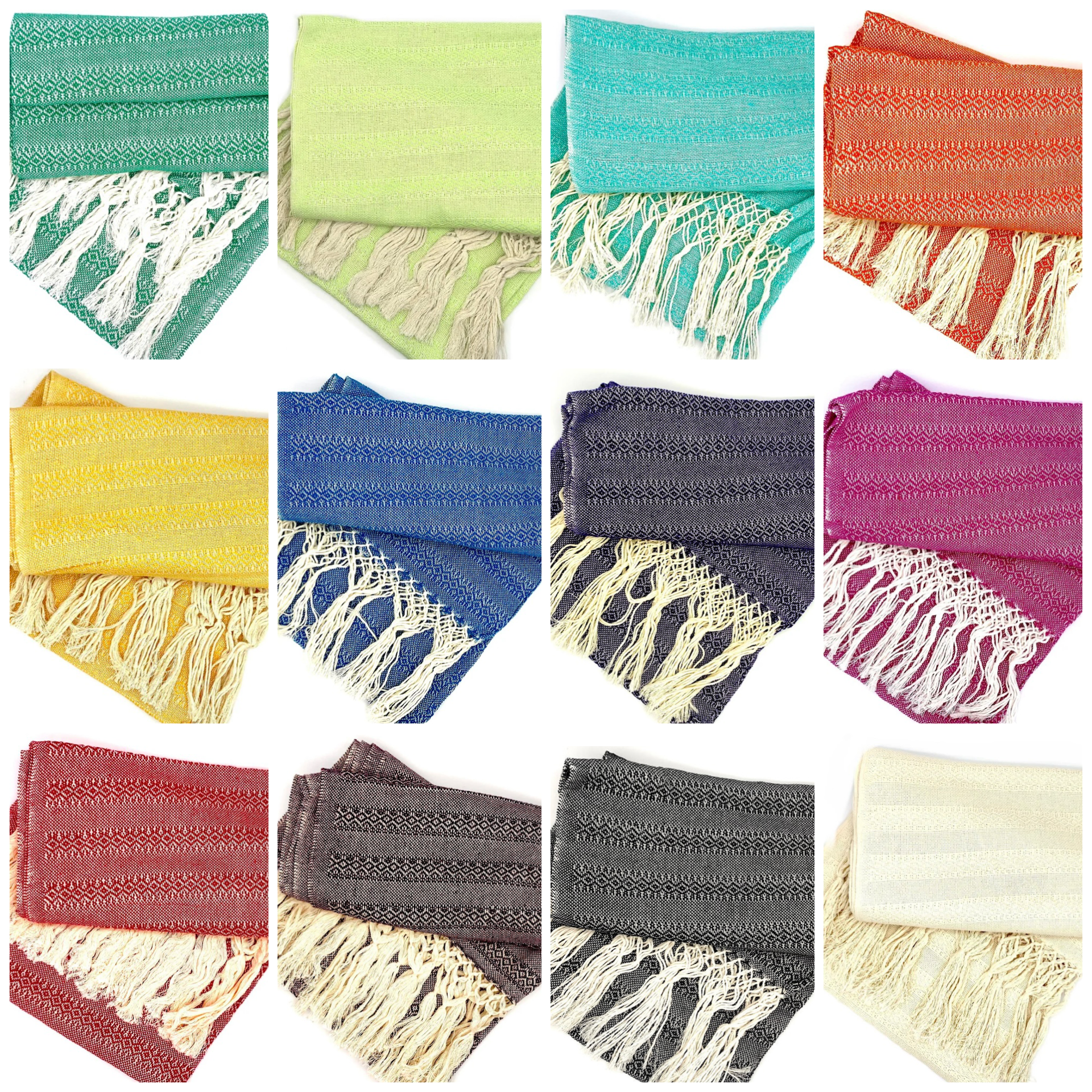 Premium Quality 2.1m (6ft 10in) 100% Cotton Mexican Rebozo (210cm x 65cm)