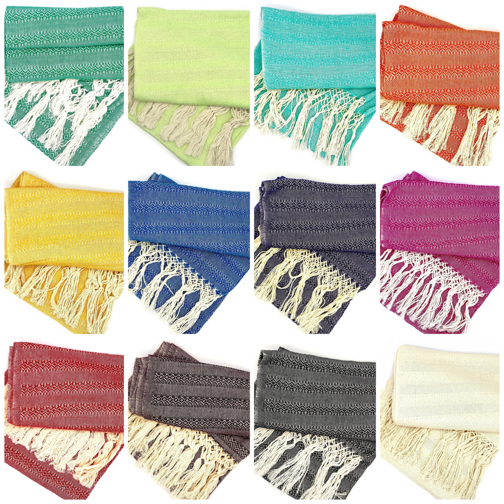 Premium Quality 2.1m (6ft 10in) 100% Cotton Mexican Rebozo (210cm x 65cm)