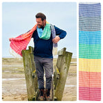 Premium Quality 2.5m (8ft 2in) 100% Cotton Mexican Rebozo Multicolour (250cm x 65cm)