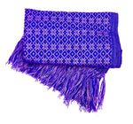 (Seconds) Diamond Pattern Classic Artisanal Mexican Rebozo Shawl (195cmx67cm) - Purple/Lilac