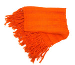 (Seconds) Loose Weave 100% Cotton Mexican Rebozo (165cm x 54cm) - Orange