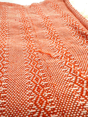 (Seconds) Premium Quality 2.1m (6ft 10in) 100% Cotton Mexican Rebozo (210cm x 65cm) - Orange