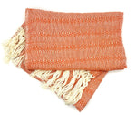 (Seconds) Premium Quality 2.1m (6ft 10in) 100% Cotton Mexican Rebozo (210cm x 65cm) - Orange