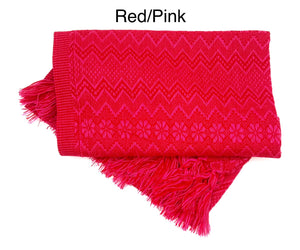 ZigZag Pattern Classic Artisanal Mexican Rebozo Shawl (195cmx67cm)