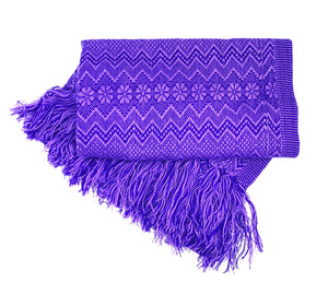 ZigZag Pattern Classic Artisanal Mexican Rebozo Shawl (195cmx67cm)