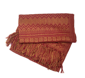 ZigZag Pattern Classic Artisanal Mexican Rebozo Shawl (195cmx67cm)